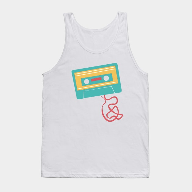 Colorful Vintage Retro Cassette Tape Tank Top by urbancreative